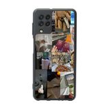 BG AKSESUAR Samsung Galaxy M22 Uyumlu Mat Siyah Kılıf, Yumuşak Silikon, Koruyucu, Şok Emici, Manzara Baskılı