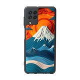 BG AKSESUAR Samsung Galaxy M22 Uyumlu Mat Siyah Kılıf, Yumuşak Silikon, Koruyucu, Şok Emici, Manzara Tasarım