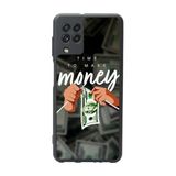 BG AKSESUAR Samsung Galaxy M22 Uyumlu Mat Siyah Kılıf, Yumuşak Silikon, Koruyucu, Şok Emici, Money Baskılı