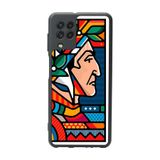 BG AKSESUAR Samsung Galaxy M22 Uyumlu Mat Siyah Kılıf, Yumuşak Silikon, Koruyucu, Şok Emici, Pop Art Tasarım