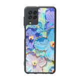 BG AKSESUAR Samsung Galaxy M22 Uyumlu Mat Siyah Kılıf, Yumuşak Silikon, Koruyucu, Şok Emici, SoloCicek Tasarım