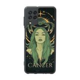 BG AKSESUAR Samsung Galaxy M22 Uyumlu Mat Siyah Kılıf, Yumuşak Silikon, Zodiac Tasarım, Şok Emici