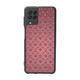 BG AKSESUAR Samsung Galaxy M32 ile Uyumlu LouisVuitton Desenli Mat Siyah Silikon Kılıf, Şok Emici Koruyucu Kapak