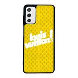 BG AKSESUAR Samsung Galaxy M52 ile Uyumlu Kılıf, LouisVuitton Desenli, Mat Siyah, Silikon