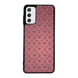 BG AKSESUAR Samsung Galaxy M52 ile Uyumlu LouisVuitton Desenli Mat Siyah Silikon Kılıf, Şok Emici Koruyucu Kapak