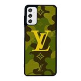 BG AKSESUAR Samsung Galaxy M52 ile Uyumlu LouisVuitton Tasarımlı Mat Siyah Kılıf, Silikon, Koruyucu