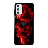BG AKSESUAR Samsung Galaxy M52 ile Uyumlu Mat Siyah Kılıf, Türk Bayrağı Baskılı, Yumuşak Silikon, Şok Emici