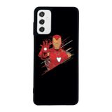 BG AKSESUAR Samsung Galaxy M52 Uyumlu Kılıf, Iron Man Baskılı, Mat Siyah, Yumuşak Silikon, Şok Emici