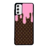 BG AKSESUAR Samsung Galaxy M52 Uyumlu Kılıf, Mat Siyah, LouisVuitton Deseni, Yumuşak Silikon, Koruyucu, Şok Emici