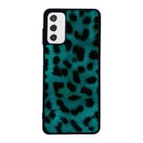 BG AKSESUAR Samsung Galaxy M52 Uyumlu Leopar Desenli Mat Siyah Silikon Kılıf, Koruyucu, Şok Emici Kapak