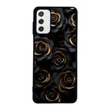 BG AKSESUAR Samsung Galaxy M52 Uyumlu Mat Siyah Kılıf, Yumuşak Silikon, Koruyucu, Şok Emici, Çiçek Deseni