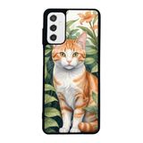 BG AKSESUAR Samsung Galaxy M52 Uyumlu Mat Siyah Kılıf, Yumuşak Silikon, Koruyucu, Şok Emici, Kedi Desenli