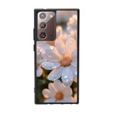 BG AKSESUAR Samsung Galaxy Note 20 Ultra ile Uyumlu Kılıf, Yumuşak Silikon, Çiçek Desen, Mat Siyah
