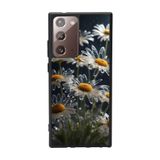 BG AKSESUAR Samsung Galaxy Note 20 Ultra ile Uyumlu Kılıf, Yumuşak Silikon, Koruyucu, Şok Emici, Çiçek Desen, Mat Siyah