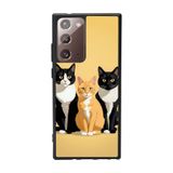 BG AKSESUAR Samsung Galaxy Note 20 Ultra ile Uyumlu Kılıf, Yumuşak Silikon, Koruyucu, Şok Emici, Kedi Desenli, Sarı