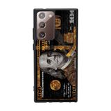 BG AKSESUAR Samsung Galaxy Note 20 Ultra ile Uyumlu Kılıf, Yumuşak Silikon, Koruyucu, Şok Emici, Money Baskılı, Mat Siyah