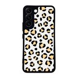BG AKSESUAR Samsung Galaxy S22 ile Uyumlu Leopar Desenli Siyah Silikon Kılıf, Şok Emici Koruyucu Kapak