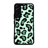BG AKSESUAR Samsung Galaxy S22 ile Uyumlu Pastel Leopar Desenli Siyah Kılıf, Yumuşak Silikon, Şok Emici Kapak