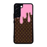 BG AKSESUAR Samsung Galaxy S22 ile Uyumlu Siyah Kılıf, LouisVuitton Deseni, Silikon