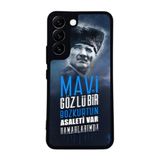 BG AKSESUAR Samsung Galaxy S22 ile Uyumlu Siyah Kılıf, Mustafa Kemal Atatürk Baskılı, Yumuşak Silikon, Şok Emici