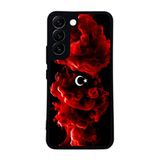 BG AKSESUAR Samsung Galaxy S22 ile Uyumlu Siyah Kılıf, Türk Bayrağı Baskılı, Yumuşak Silikon, Koruyucu, Şok Emici