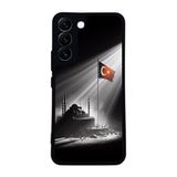 BG AKSESUAR Samsung Galaxy S22 ile Uyumlu Siyah Kılıf, Türk Bayrağı Tasarımlı, Yumuşak Silikon, Koruyucu, Şok Emici