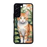 BG AKSESUAR Samsung Galaxy S22 ile Uyumlu Siyah Kılıf, Yumuşak Silikon, Koruyucu, Şok Emici, Kedi Desenli
