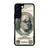 BG AKSESUAR Samsung Galaxy S22 ile Uyumlu Siyah Kılıf, Yumuşak Silikon, Koruyucu, Şok Emici, Money Baskılı