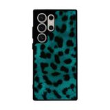 BG AKSESUAR Samsung Galaxy S22 Ultra Uyumlu Leopar Desenli Mat Siyah Silikon Kılıf, Şok Emici Koruyucu Kapak