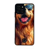 BG AKSESUAR Samsung Galaxy S23 Pro Max ile Uyumlu Golden Köpek Tasarımlı Glossy Premium Kılıf