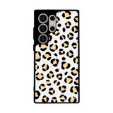 BG AKSESUAR Samsung Galaxy S23 Ultra ile Uyumlu Leopar Desenli Mat Siyah Silikon Kılıf, Şok Emici Koruyucu Kapak