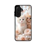 BG AKSESUAR Samsung Galaxy S24 FE ile Uyumlu Kedi Figürü Temalı Silikon Kılıf, Mat Siyah, Şok Emici Koruyucu Kapak