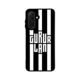 BG AKSESUAR Samsung Galaxy S24 ile Uyumlu Baskılı Telefon Kılıfı, Siyah-Beyaz, TPU Silikon, Şok Emici Koruyucu Kapak