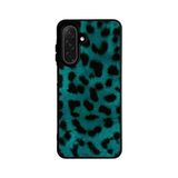 BG AKSESUAR Samsung Galaxy S24 ile Uyumlu Leopar Desenli Siyah Kılıf, Yumuşak Silikon, Şok Emici Kapak