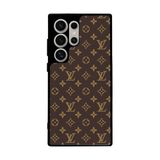 BG AKSESUAR Samsung Galaxy S24 Ultra Uyumlu Kılıf, Louis Vuitton Deseni, Mat Siyah, Silikon