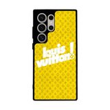 BG AKSESUAR Samsung Galaxy S24 Ultra Uyumlu Kılıf, LouisVuitton Deseni, Mat Siyah, Yumuşak Silikon, Koruyucu, Şok Emici