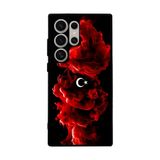 BG AKSESUAR Samsung Galaxy S24 Ultra Uyumlu Mat Siyah Kılıf, Türk Bayrağı Baskılı, Yumuşak Silikon, Şok Emici