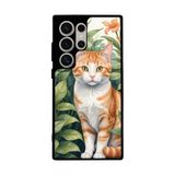 BG AKSESUAR Samsung Galaxy S24 Ultra Uyumlu Mat Siyah Kılıf, Yumuşak Silikon, Koruyucu, Şok Emici Kapak, Kedi Desenli