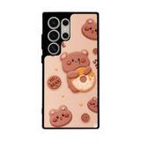 BG AKSESUAR Samsung Galaxy S24 Ultra Uyumlu Silikon Kılıf, Oyuncak Ayıcık Tasarımı, Yumuşak Silikon, Şok Emici, Beige