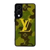 BG AKSESUAR Samsung Galaxy S25 Edge ile Uyumlu Kılıf, LouisVuitton Tasarım, Silikon, Şok Emici, Siyah