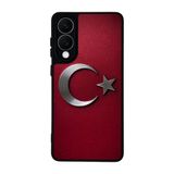 BG AKSESUAR Samsung Galaxy S25 Edge Uyumlu Kılıf, Türk Bayrağı Baskılı, Yumuşak Silikon, Koruyucu, Şok Emici, Siyah
