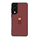 BG AKSESUAR Samsung Galaxy S25 Edge Uyumlu Kılıf, Yumuşak Silikon, Koruyucu, Şok Emici, Iron Man Baskılı, Bordo