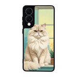 BG AKSESUAR Samsung Galaxy S25 Edge Uyumlu Kılıf, Yumuşak Silikon, Koruyucu, Şok Emici, Kedi Tasarımı