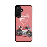 BG AKSESUAR Samsung Galaxy S25 ile Uyumlu Ducati Corse Baskılı Telefon Kılıfı, Mat Siyah, Yumuşak Silikon, Koruyucu, Şok Emici