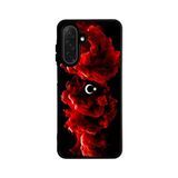 BG AKSESUAR Samsung Galaxy S25 ile Uyumlu Kılıf, Türk Bayrağı Baskılı, Siyah, Mat, Yumuşak Silikon, Şok Emici
