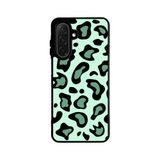 BG AKSESUAR Samsung Galaxy S25 Plus ile Uyumlu Leopar Desenli Pastel Yeşil Kılıf, Yumuşak Silikon, Şok Emici Koruyucu Kapak