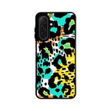 BG AKSESUAR Samsung Galaxy S25 Plus ile Uyumlu Pastel Leopar Desenli Siyah Silikon Kılıf, Şok Emici Koruyucu Kapak