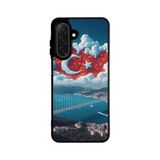 BG AKSESUAR Samsung Galaxy S25 Plus ile Uyumlu Siyah Kılıf, Yumuşak Silikon, Koruyucu, Şok Emici, Türk Bayrağı Tasarım