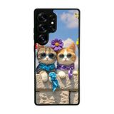 BG AKSESUAR Samsung Galaxy S25 Ultra ile Uyumlu Kedi Figürü Temalı Mat Siyah Silikon Kılıf, Yumuşak, Koruyucu, Şok Emici