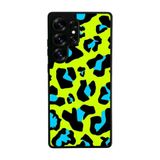 BG AKSESUAR Samsung Galaxy S25 Ultra ile Uyumlu Pastel Leopar Desenli Siyah Silikon Kılıf, Şok Emici Koruyucu Kapak